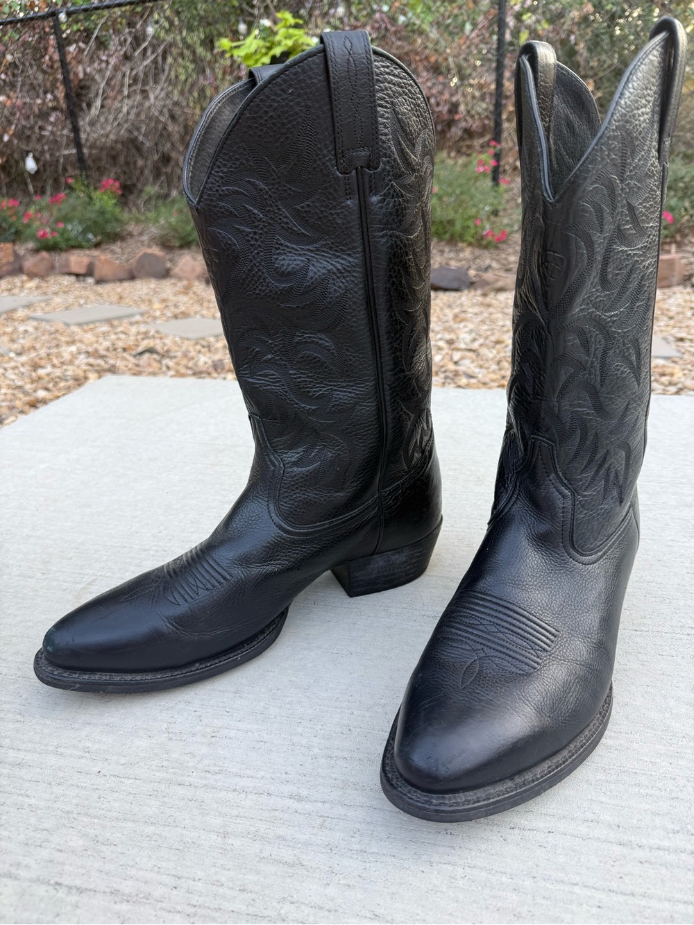Ariat Heritage R Toe Black Cowboy Boots Men’s 14D Western 10002218